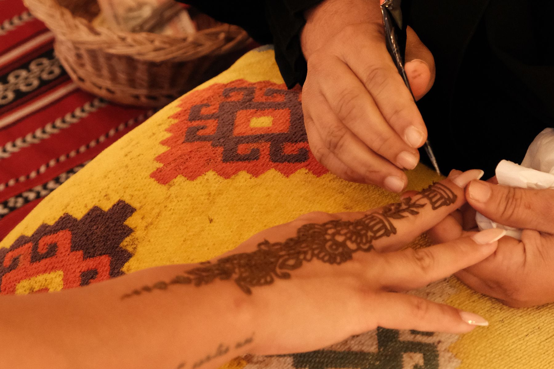 Traditional Henna Tattoo in Caravanserai Desert Safari in Dubai